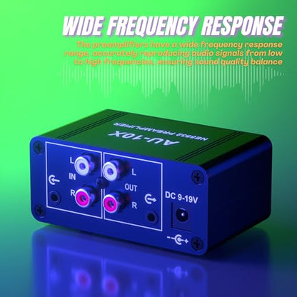 Phono Preamp, Mini Stereo Audio Preamplifier, Headphone Amplifier