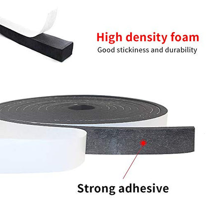 Weather Stripping Door Seal Strip for Doors and Windows, 1In x 1/8In x 33Ft x 2 Roll Foam Insulation Tape Self Adhesive,Sound Proof,Weatherstrip,Pipe Cooling, Air Conditioning Seal Strip - size: 1 in x 1/8 in x 33 ft x 2 Roll