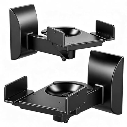 XINLEI 2PC Speaker Wall Mount Bookshelf Speaker Stand Surrounding Sound Bracket Swivel & Tilt for Living Room, Studio Monitor Hold Up to 55 Lbs SPM201