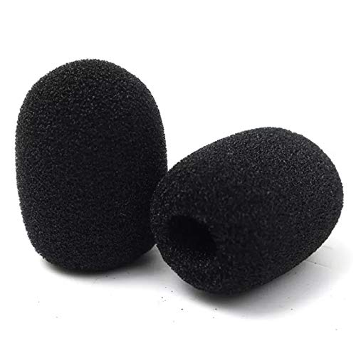 100Pcs Microphone Headset Grill Windshield Sponge Foam Black Mic Cover 30mmx8mm