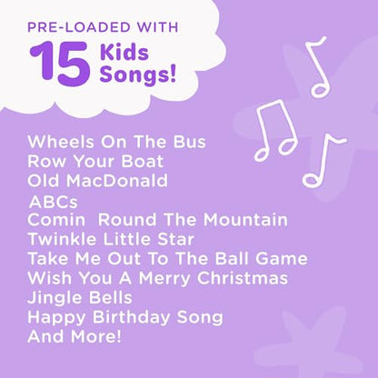 Move2Play, Kids Karaoke Microphone | Includes Pre-Loaded Songs & Bluetooth | Kids Birthday Party Gift | Toy for All Ages 2, 3, 4, 5, 6+ Year Old Girls, Boys & Toddlers - color: Lavender