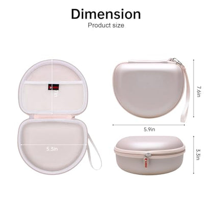 Headphone Case Compatible with Beats Studio Pro/Solo 4 / Studio 3 / Solo 3 / Picun B8 / BERIBES/JLab JBuds Lux ANC Wireless Bluetooth Noise Cancelling Headphones (Pearl White) - color: Pearl White