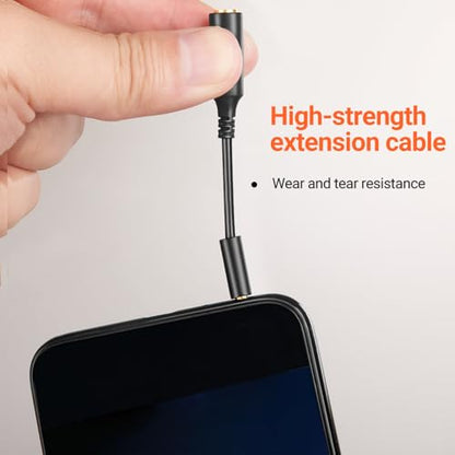 3 Pack 3.5mm Headphone Extension Cable TRS AUX 4 Pole 3.88 inch | Extender, Stereo Adapter Convertor, Laptop Headset Phone