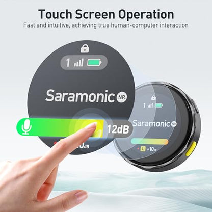 Saramonic BlinkMe U2 Wireless Mini Microphone for iPhone & Android, 48kHz/24-bit, Noise Cancellation, 328ft Transmission, Wireless Lapel Mic for Live Streaming Video Recording - size: Lightning & USB-C Receiver