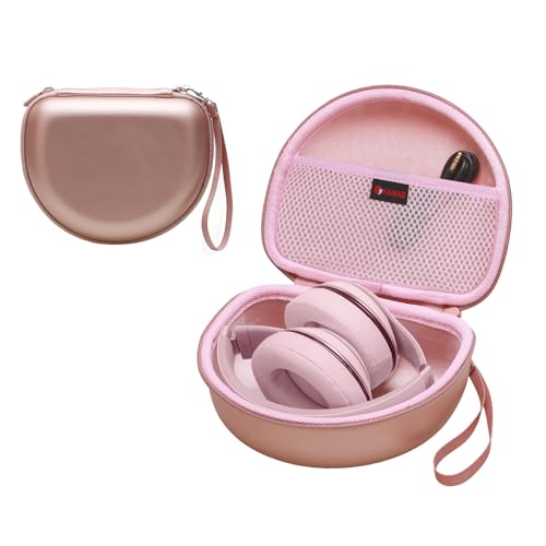 Headphone Case Compatible with Beats Studio Pro/Solo 4 / Studio 3 / Solo 3 / Picun B8 / BERIBES/JLab JBuds Lux ANC Wireless Bluetooth Noise Cancelling Headphones (Rose Gold) - color: Rose Gold