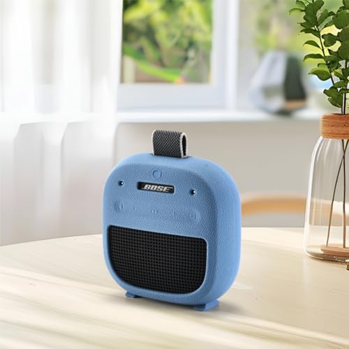 Silicone Case Sleeve for Bose SoundLink Micro 2nd Gen,Protective Case for Bose SoundLink Micro 2,with Carabiner (Blue) - color: blue