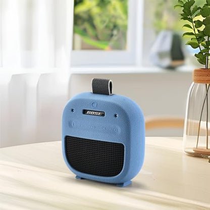 Silicone Case Sleeve for Bose SoundLink Micro 2nd Gen,Protective Case for Bose SoundLink Micro 2,with Carabiner (Blue) - color: blue