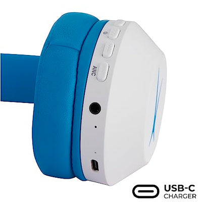 Altec Lansing - Kids Bluetooth Headphones, Wireless Over Ear - color: Whiteout Wave Blue