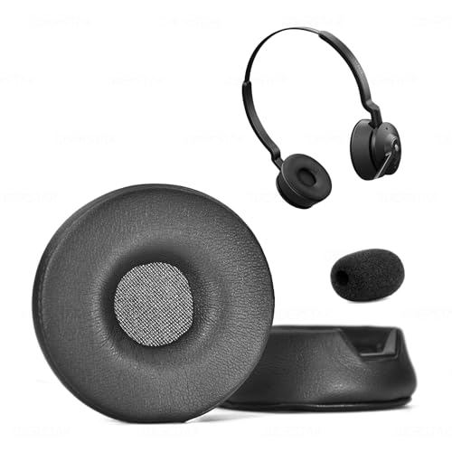 Engage 75 Earpads for Jabra Engage 55/65/75 Headset Replacement Ear Pads Covers for Jabra Engage 55/65/75 Headphone Ear Cushions (Black)
