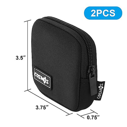 CM Pack of 2 Mini Pouch Case Bag Small Travel Storage Carrying Bag Compatible with MagSafe Power Adapter, Laptop Accessories Cables, Cords, USB Drives, Earphones