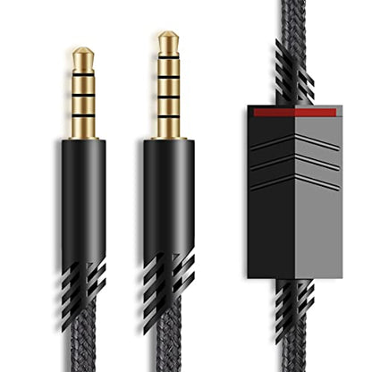 2M Inline Mute(Slide) Nylon Braided Cord for Astro A40 Headsets | Inline Mute Function(Slide Button)Audio Cable, 2 Meter Long , Nylon Braided, Compatible with Astro A10 A40 Headsets - size: 2M, style: Mute Function-Nylon