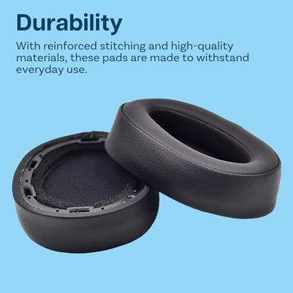 Ear Pads Replacement for Sony WH-H900N / Sony MDR-100ABN Noise Cancelling Headphone by MMOBIEL - Memory Foam and Protein PU Ear Pad Cushions - Noise Isolation Earpads Replacement – Black