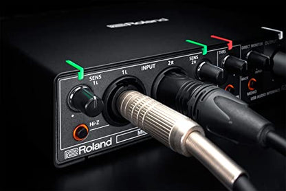 Roland 2-In 4-Out USB Audio Interface Bundle with Instrument Cable