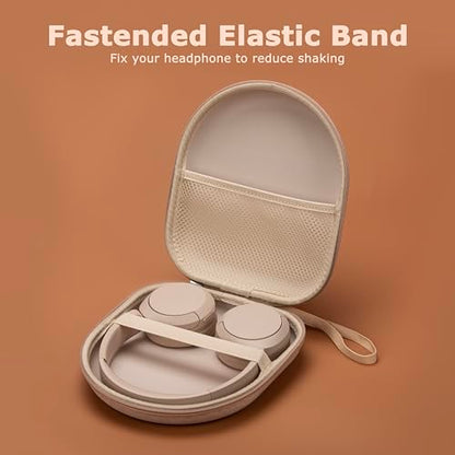 Ginsco Universal Headphone Case Compatible with JBL Tune 510BT 720BT, Sony WH-CH 720N/WH-CH520, with Sony/JBL/Soundcore Life Q20i Q30/BERIBES/TOZO/KVIDIO etc Wireless Headphones Beige - color: Beige