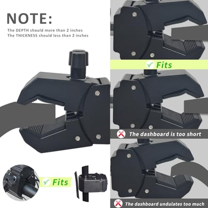 HYS HT &Microphone Clamp Mount Holder - Quick Release for CB Radio, Marine Radio, Walkie Talkie, Police Scanner (BC125AT SR30C BCD325P2 SDS100) , Speaker Mic | w/ Belt Clip & Knob - style: HYSZ10A