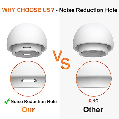 6 Pairs Replacement Ear Tips for AirPods Pro/AirPods Pro 2 Silicone