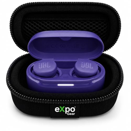 JBL Endurance Race 2 Case Bundle (Purple) True Wireless Sport Earbuds with Expo Gear Weather-Resistant Hard-Shell Case - color: Purple