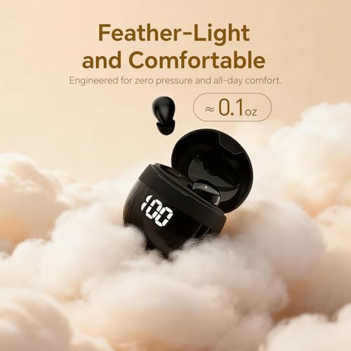 Yihou Invisible Small Mini Sleep Earbuds Headphones Wireless Bluetooth | Comfortable Tiny Sleeping Smallest Low Profile Micro Discreet Hidden Kids Earbuds Ear Buds for Small Ear Canals Women Work - color: Nude