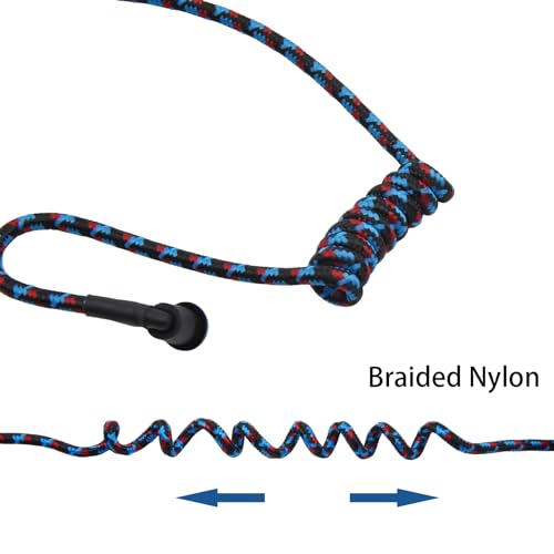 WODASEN Replacement Braided Nylon Fiber Acoustic Coil Tube Moisture Resistant Waterproof Color for Radio Earpiece (Blue-Red-Black-2) - color: Blue-Red-Black-2