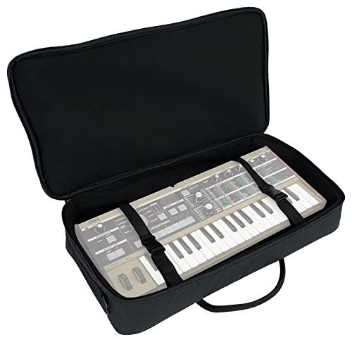 Rockville MCB22 Gig Bag Case for DJ MIDI Keyboard Controllers Guitar Pedal Boards, 23" Fit, Durable Padded Rainproof Design, Multiple Pockets, Adjustable Straps, for Musicians and DJs | Fits Guitar Pedals, Heavy-Duty Nylon, 8MM Foam Padding, YKK Zippers,
