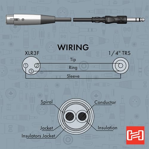Hosa STX-102F Balanced Interconnect, XLR3F to 1/4 Inch TRS, 2 Feet