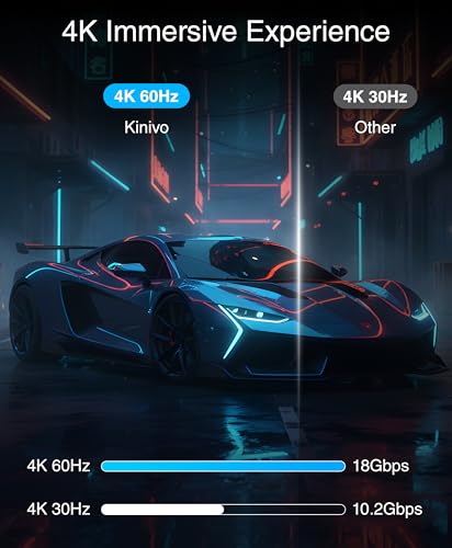 Kinivo HDMI Switch 3 in 1 Out 4K 60Hz (HDR 10, High Speed 18Gbps, IR Remote, HDCP2.2, Dolby Vision, VRR) - 350BN Switcher Compatible with Roku, PS5, Xbox, Apple TV, Nintendo Switch 2, Cable Box - size: 4K - 3 Port