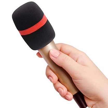 Facmogu 10 Pack Multi-Color Foam Mic Covers, Handheld Microphone Windscreen