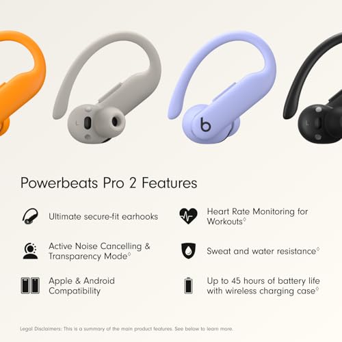 Beats Powerbeats Pro 2 Wireless Bluetooth Earbuds with Apple Care+ (2 Years) - Hyper Purple - color: Hyper Purple, style: With AppleCare+