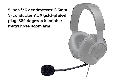 UNCLE LIGHT Replacement Game Mic for JBL Quantum 100 (Q100) Gaming Headset on PC/Xbox/PS/Switch/MAC, 2.5mm Detachable Boom Microphone
