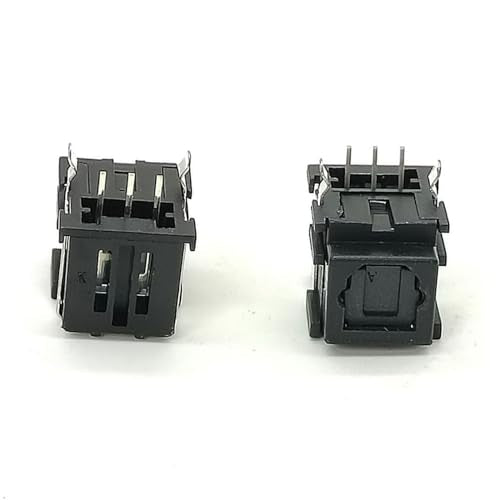 Toslink Connector Receiving + Transmitting Socket Optical Fiber Right Angle Panel Mount with self Tapping Hole（Receive + Transmit