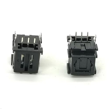 Toslink Connector Receiving + Transmitting Socket Optical Fiber Right Angle Panel Mount with self Tapping Hole（Receive + Transmit