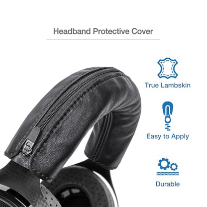 Luxury Lambskin Headband Cover Compatible with Focal Utopia, Clear MG, Stellia, Celestee, Clear Pro MG, Radiance, Soft Genuine Leather Cushion Pad, Elegant & Comfortable Headphone Protector