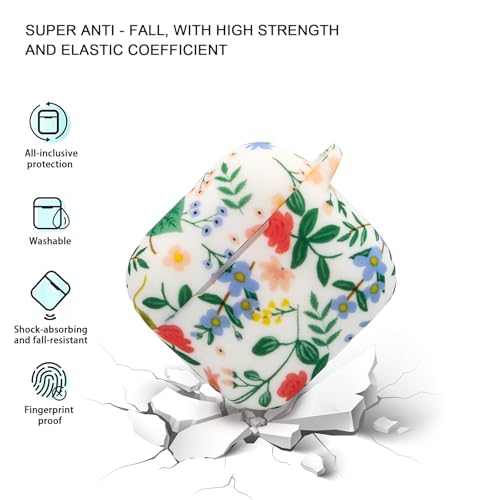 Case Compatible with AirPods 4 Case,Soft Silicone Cover with Bracelet Lanyard and Keychain, Cute Wireless Charging Protective Case for Apple AirPods 4th for Women and Men (Flower) - color: Flower