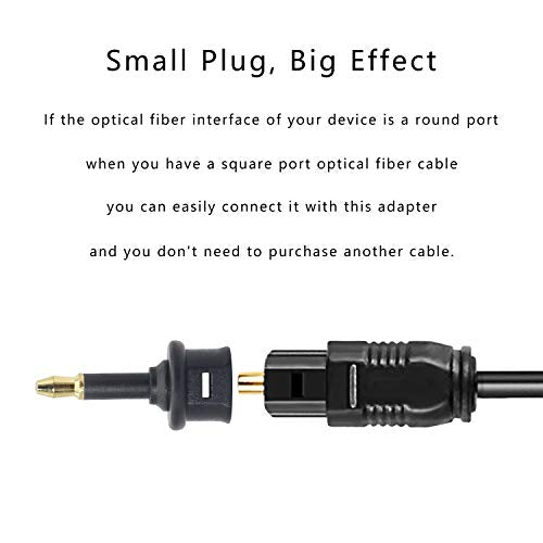 GELRHONR Digital Fiber Optic Toslink to 3.5mm Jack (Mini Toslink),Female to 3.5 mm Mini Male Optical Audio Connector Adapter（3pack）