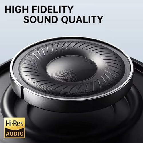 MLF-W7 Noise Cancelling Headphones Over Ear ANC Headphones Wireless Bluetooth Headphones 500mAh Long Battery Life Active Noise Cancelling Over Ear Headphones Dual Mode Wired/Wireless – Black