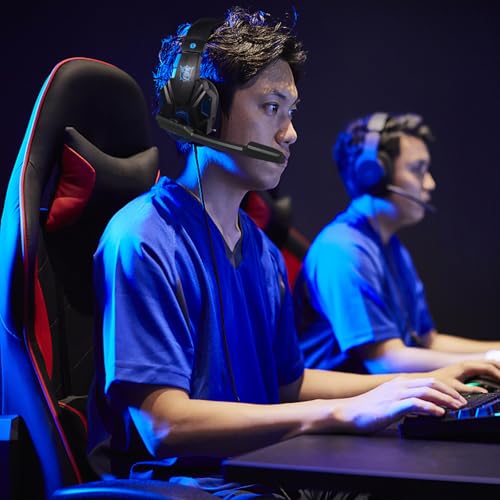 Cabilock Gaming Headset Wired Over-Ear PC Headphones with Microphone LED Light Noise Reduction for Streaming and Travel