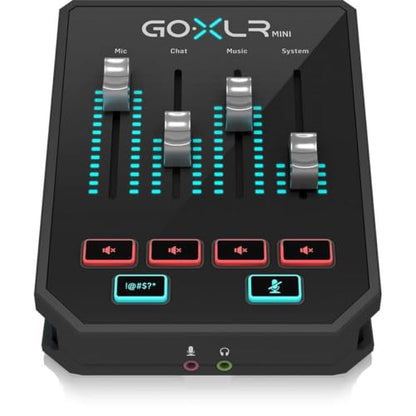 TC Helicon GoXLR MINI Online Broadcast Mixer with USB/Audio Interface and Midas Preamp, Officially Supported on Windows | MIDAS preamps with USB connectivity, XLR input and 1/8" mini phone for gaming, streaming and podcasting