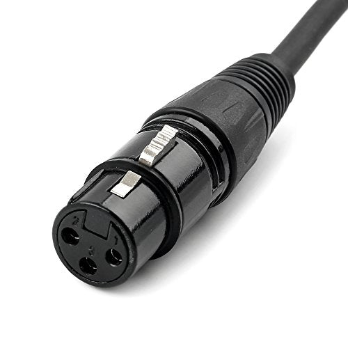 XLR Splitter Cable, 1 Female to 2 Male Patch Microphone Cable XLR Y Splitter Cable Balanced Splitter Cord (3 Pin Male to 1 Female)- 10 Feet - size: 10 Feet