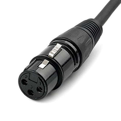 XLR Splitter Cable, 1 Female to 2 Male Patch Microphone Cable XLR Y Splitter Cable Balanced Splitter Cord (3 Pin Male to 1 Female)- 10 Feet - size: 10 Feet