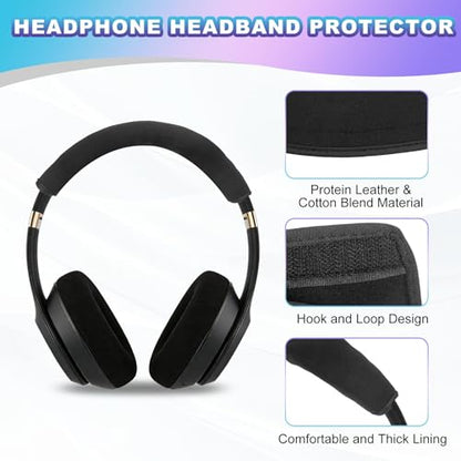 4 Pcs Replacement Headphone Headband Cover Fit 2.2 Inch,Black - size: 2.2"