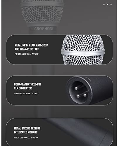 Wm58 Classic Style Dynamic Vocal Instrument with Clean Sound, Metal Body Microphone (not with Cable) - color: wm58