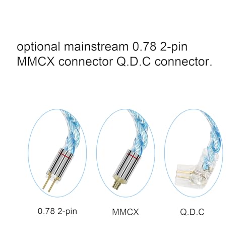 ARTTI NOVA A2 Earphone Cable 2.5/3.5/4.4mm 3in1 Plug 4 Cores 280 Strands Silver-Plated 7N OCC Copper 2pin/MMCX/QDC Detachable Earbuds Cable, IEM in-Ear Headphone Audio Cable (MMCX Bend Plug)