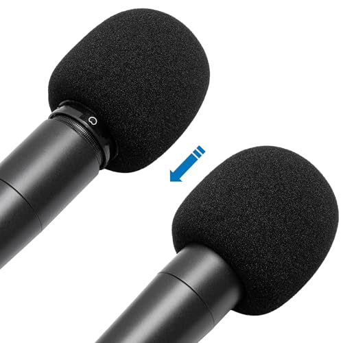 4-Pack Foam Windscreen Mic Cover Compatible with Shure SM57, Beta 57A, 545SD, 545 SD Series Mic,Pyle PylePro Dynamic Handheld Microphone, PDMIC78, WEYMIC WM57, High-Density Pop Filter