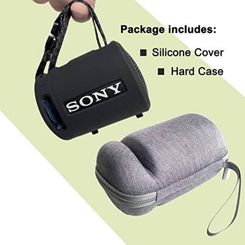 Protective Case for Sony SRS-XB100/XB13 Bluetooth Speaker | Silicone Cover and Hard Carrying Case for SRS-XB13/XB100 Speaker Accessories