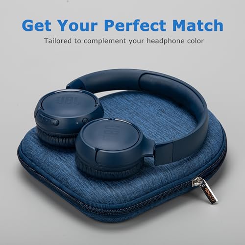 Ginsco Case Compatible with JBL Tune 510BT/520BT/500BT with Sony WH-CH520/510, Ultra-Slim Hard Shell Headphone Case for On Ear Headphones (Blue) - color: Blue