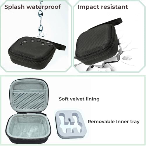 Portabe Wireless Microphone Case Lav Mic Bag Audio Gear Travel Case for PQRQP 3 in 1 Wireless Lavalier Microphones Lapel Mics Plug-Play Clip on Lapel Mic wireless lavalier microphone systems