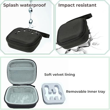Portabe Wireless Microphone Case Lav Mic Bag Audio Gear Travel Case for PQRQP 3 in 1 Wireless Lavalier Microphones Lapel Mics Plug-Play Clip on Lapel Mic wireless lavalier microphone systems