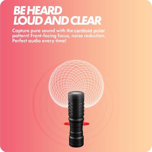 Universal Mic for Camera, Portable Condenser Microphone with Stand