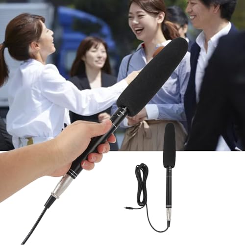Shotgun Microphone, High Sensitivity, Dual Pickup Modes, All Metal Casing, Compatible with SLR Cameras, Rich Accessories