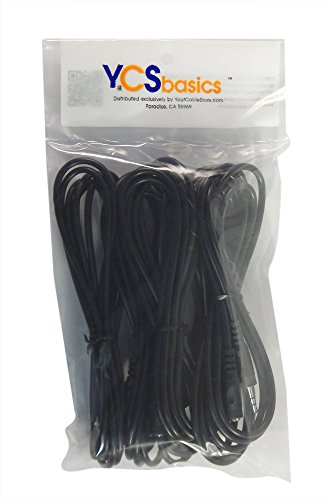 Five Pack of YCS Basics 6 Foot 3.5mm Headphone Extension Cables Male/Female - size: 006 Ft 5 Pack